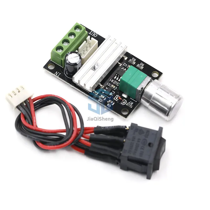 DC 6V 12V 24V 28VDC 3A 80W PWM Motor Speed Controller Regulator Adjustable Variable Speed Control Potentiometer On/Off Switch