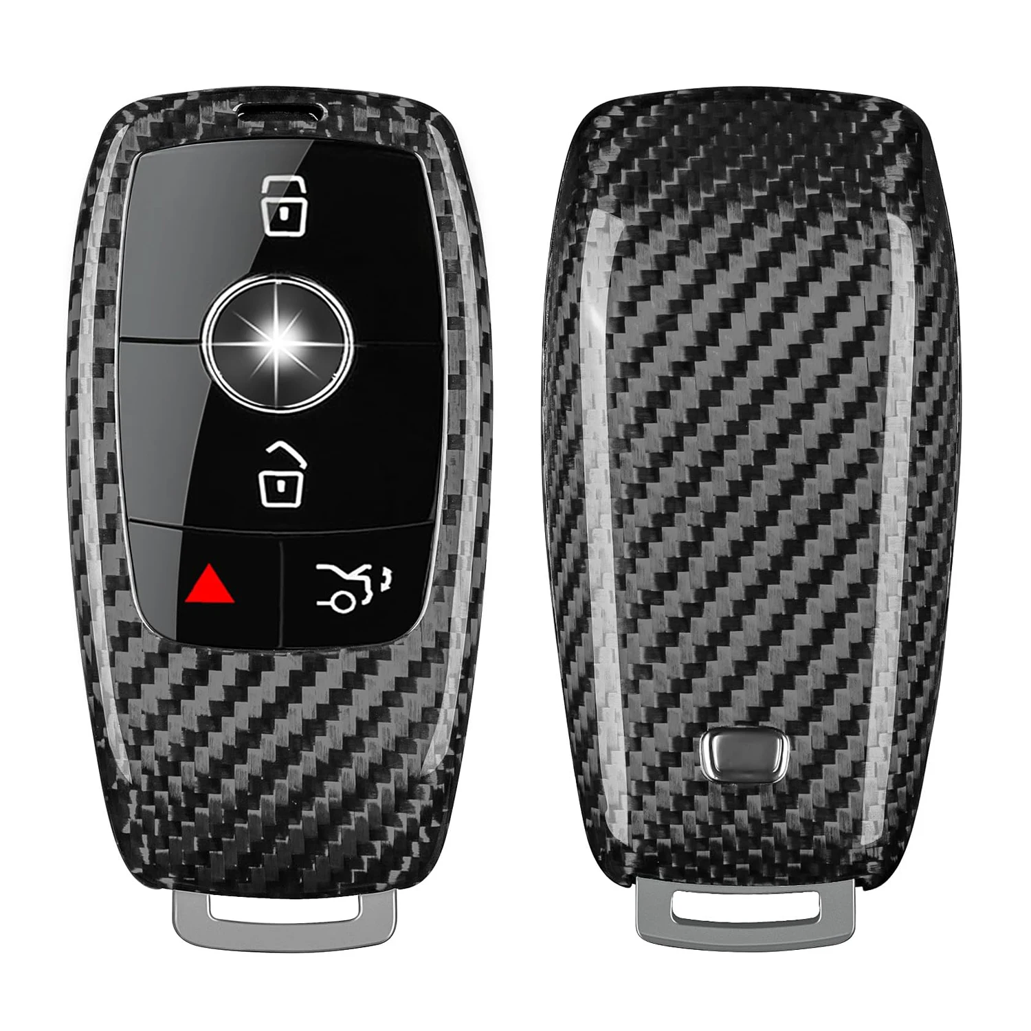 Silver Black Key Fob Cover for Mercedes-Benz A-B-C Class S-Class G-Class E-Class CLA GLB CLS GLE GLC Models Car Accessory