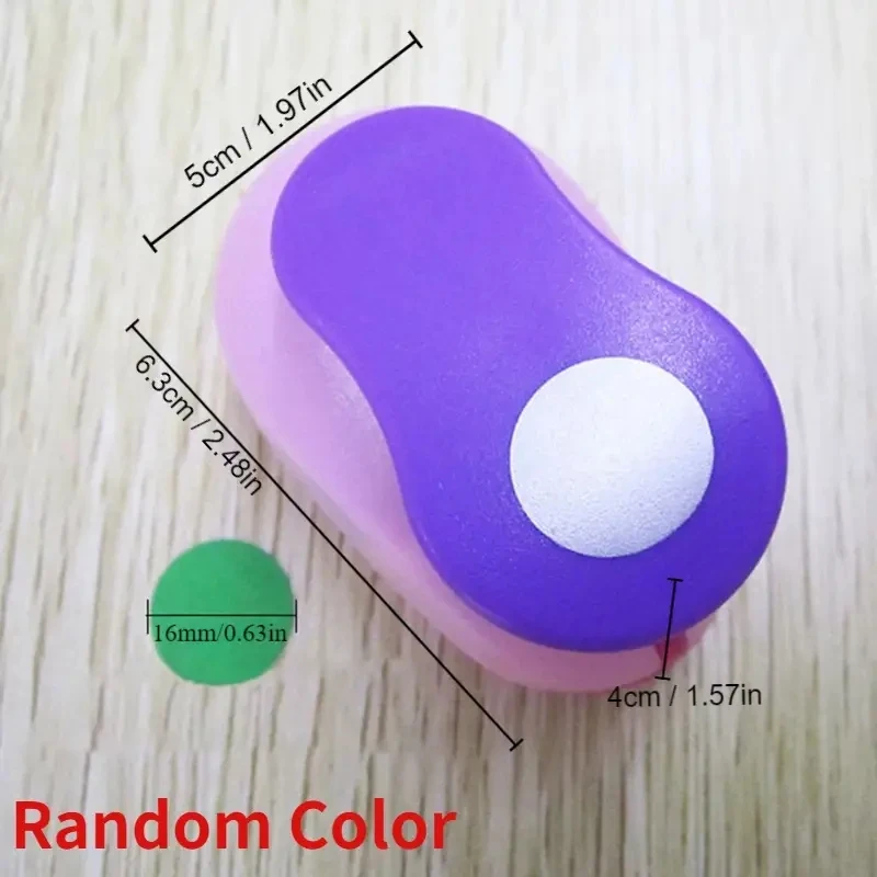 8/16/25/38/50mm warna acak pukulan lingkaran DIY Embossing Punches mesin Scrapbooking kertas pemotong lubang Punch bulat