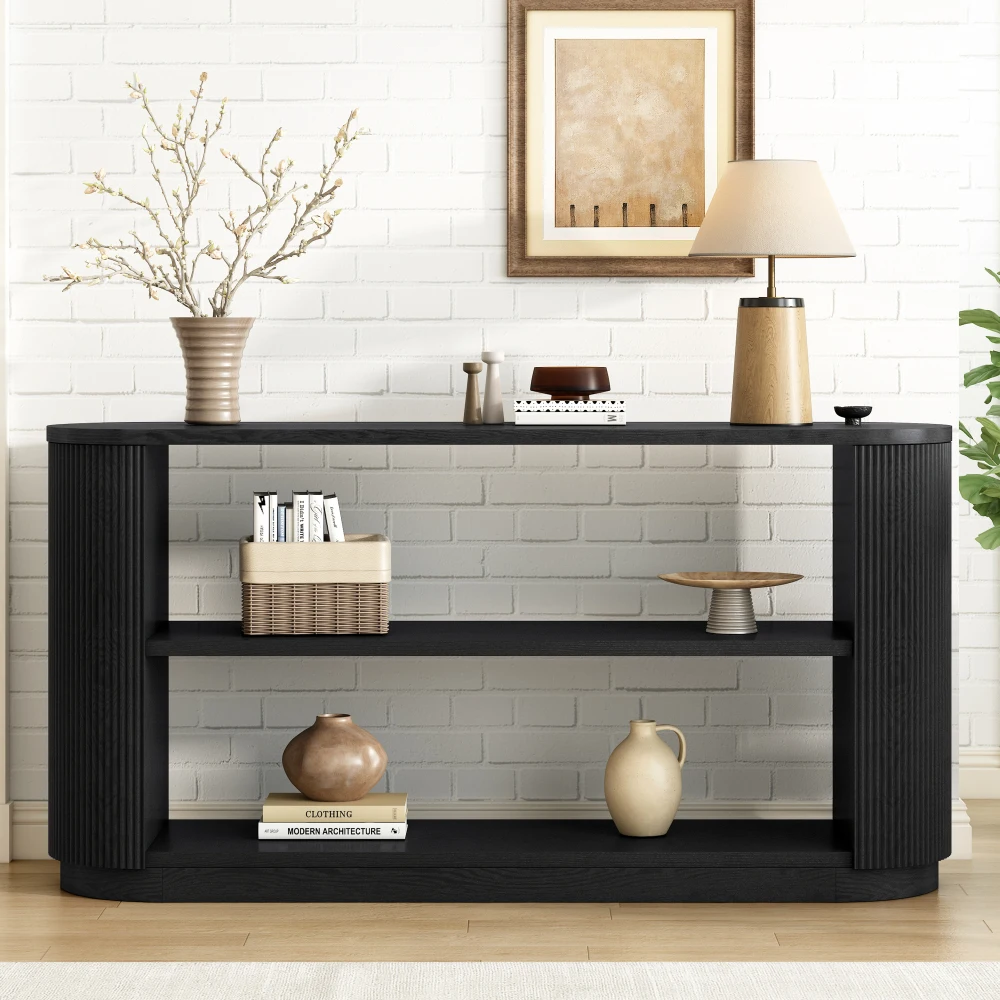 

Mirod Modern Entryway Console Table: Slim, Open Shelf, Elegant Wood Grain, Multi-Functional