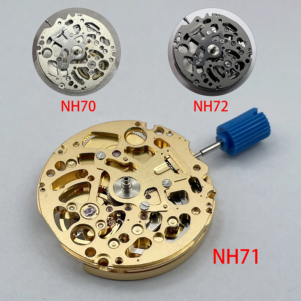 

Japan Original NH71 NH72 NH70 High Accuracy Skeletonized Movement Automatic Self-winding 24 jewels Mechanism Modification Parts