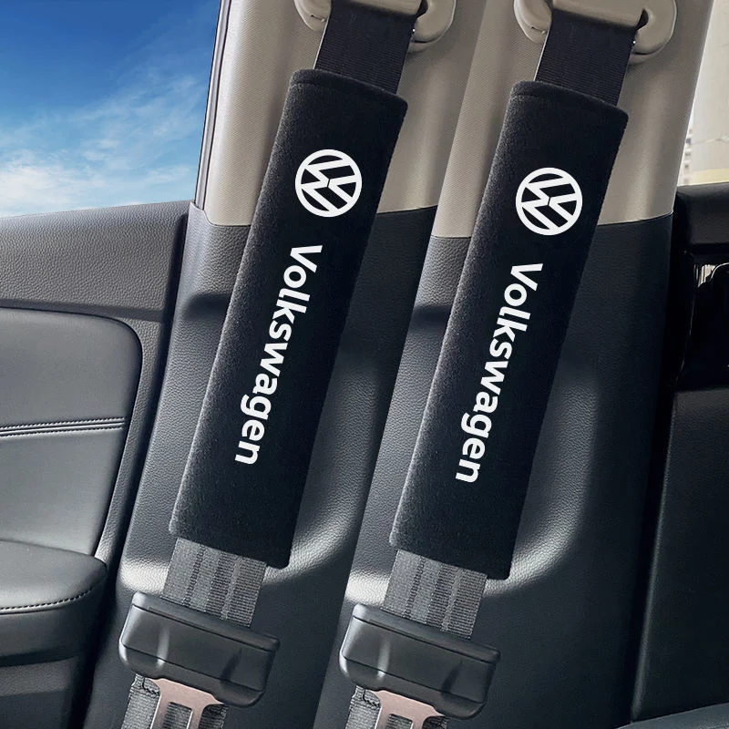 2 pezzi Copri cintura di sicurezza per auto Copri cintura di sicurezza per Volkswagen GOLF Polo Tiguan VW GTI MK5 MK6 PASSAT Accessori per