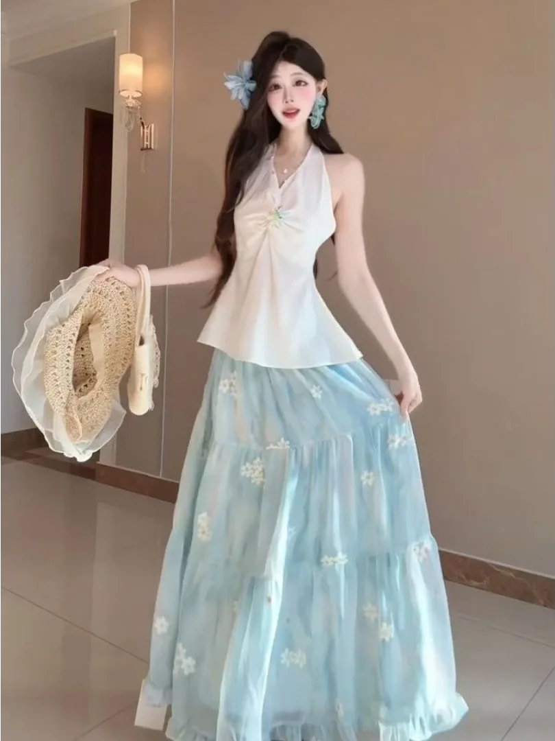 フレンチリビエラバケーションスタイルビーチフラワープリントツ - Midi Skirt Floral のレビューと価格