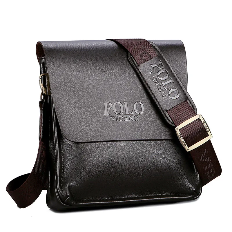 A bolsa de ombro único de negócios de lazer Polo bolsa vertical masculina tendência bolsa de ombro inclinada