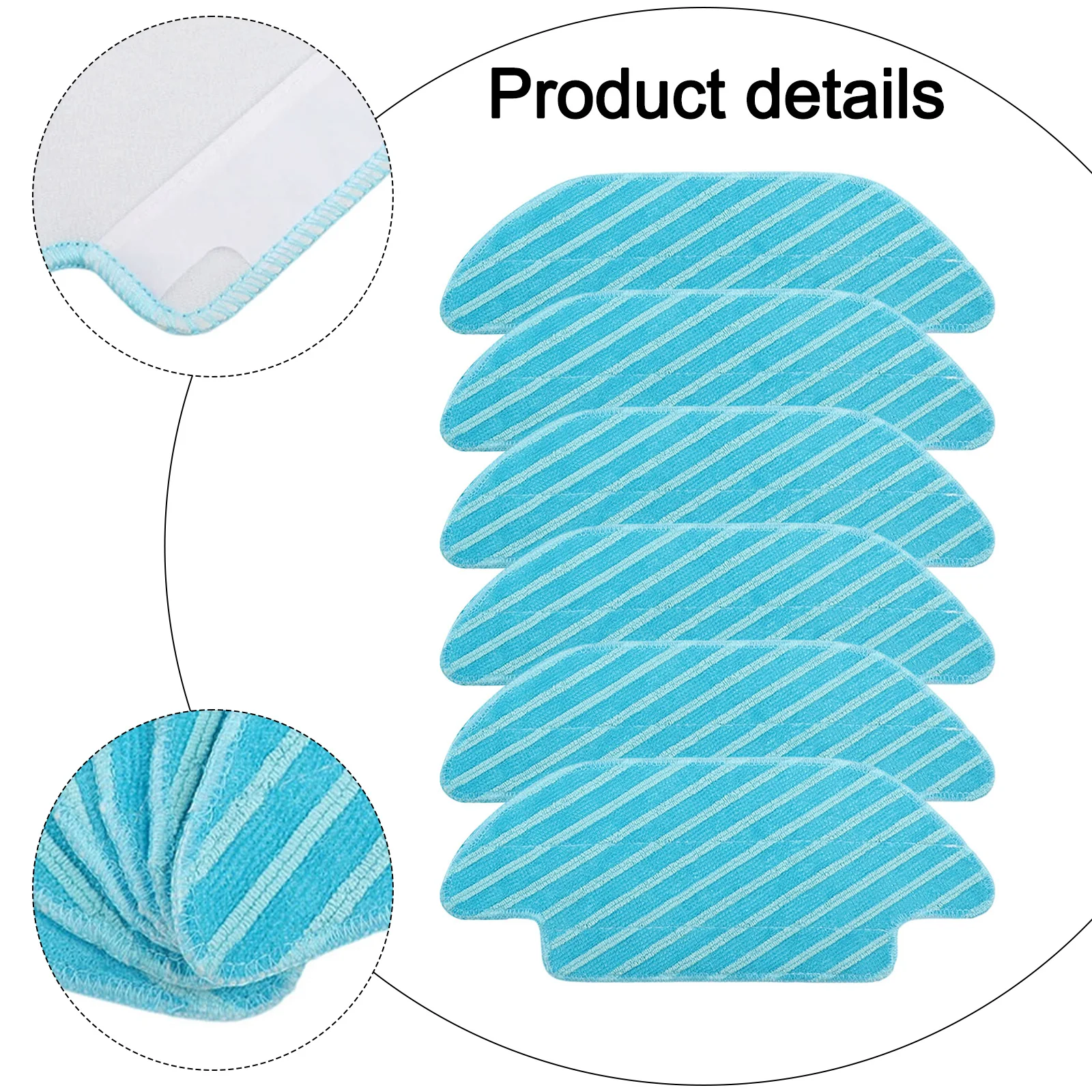 6 Pack Microfiber Rags Wet And Dry Washable Replacement Cloths For Conga 4690 6090 7090 4090 Vacuum Cleaner Replacement