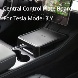 Vassoio da pranzo per Tesla Model 3 Y Central Control Plate Board Center Console Drink Fast Food Table Holder accessori per auto 2021-2023