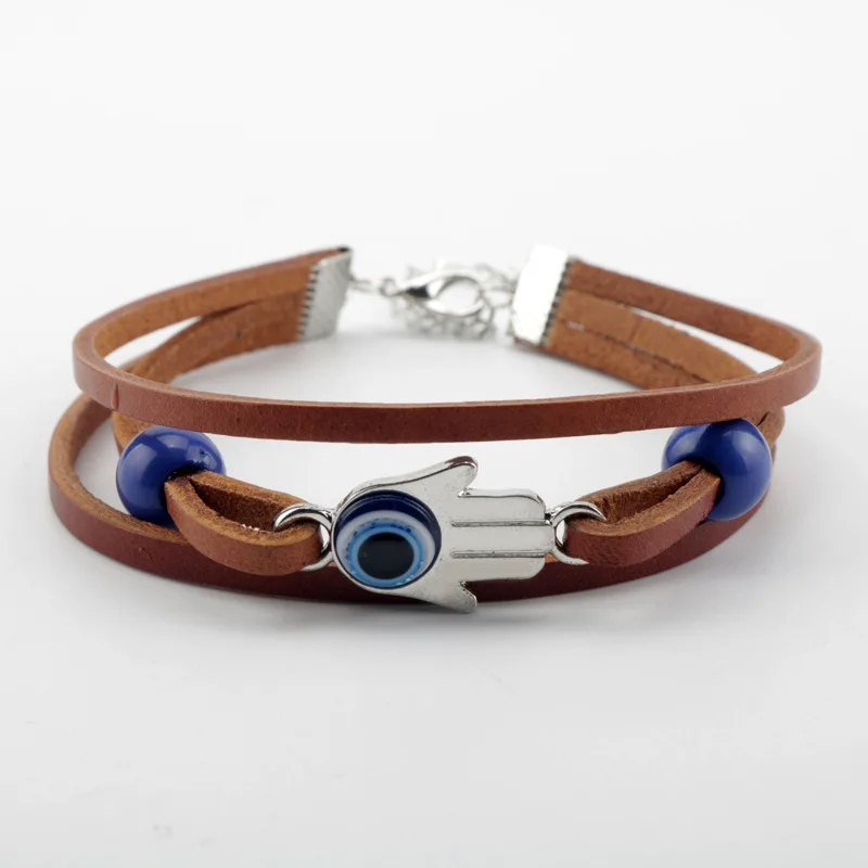 Game cosplay The Last of Us Part 2 Bracelet figure Ellie Dina Hamsa Evil Eye Leather Bracelets charms Bangles props fans gifts image 3