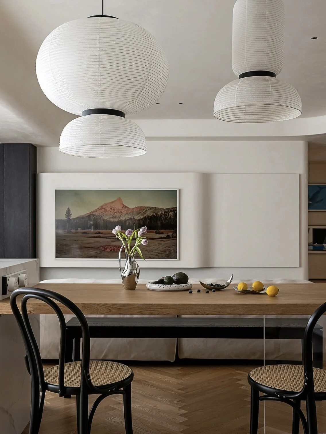 

Japanese-style wabi-**** wind rice paper chandelier dining room tea room Danish designer bedroom living room zen simplicity Nogu