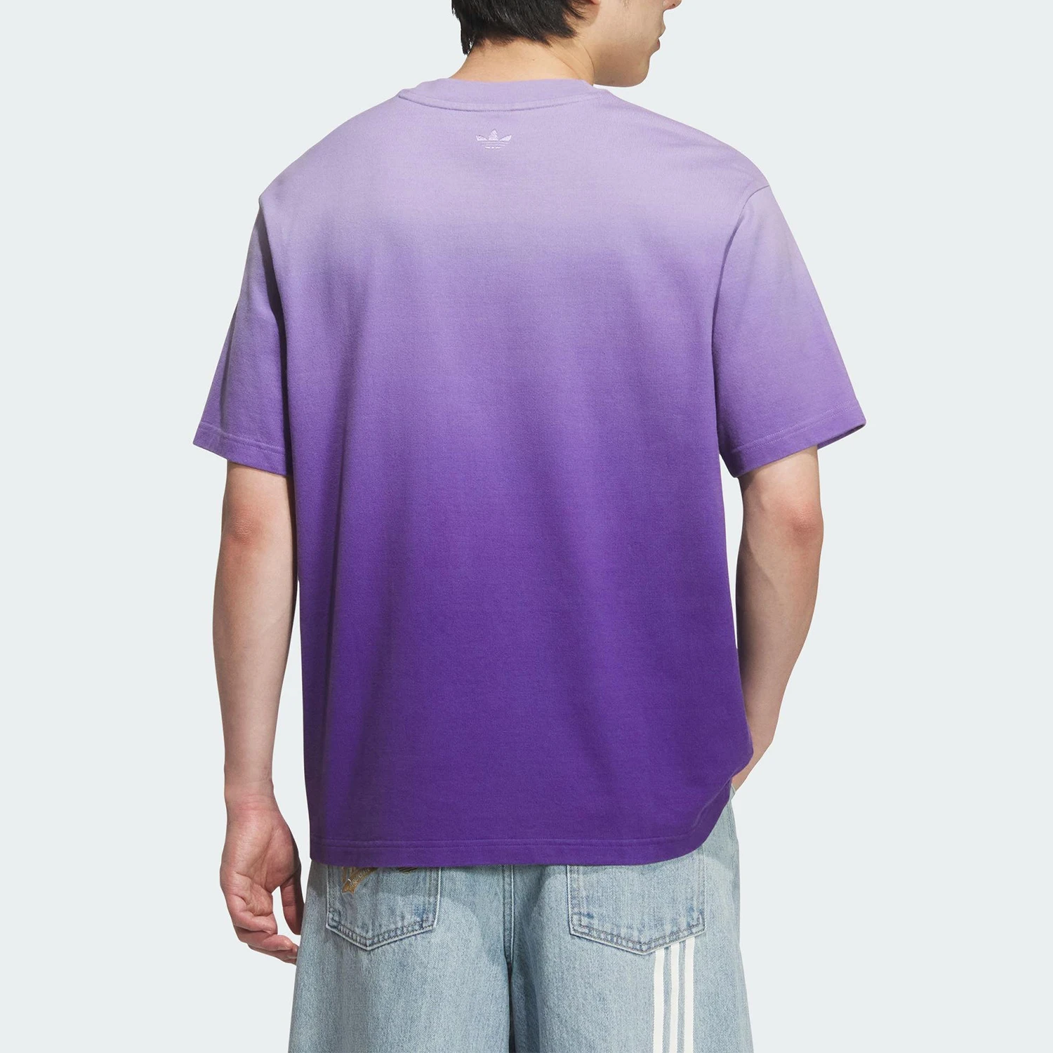 Adidas Authentic Three Leaves Men's Loose Fashion Gradient Breathable Short Sleeve KH1076