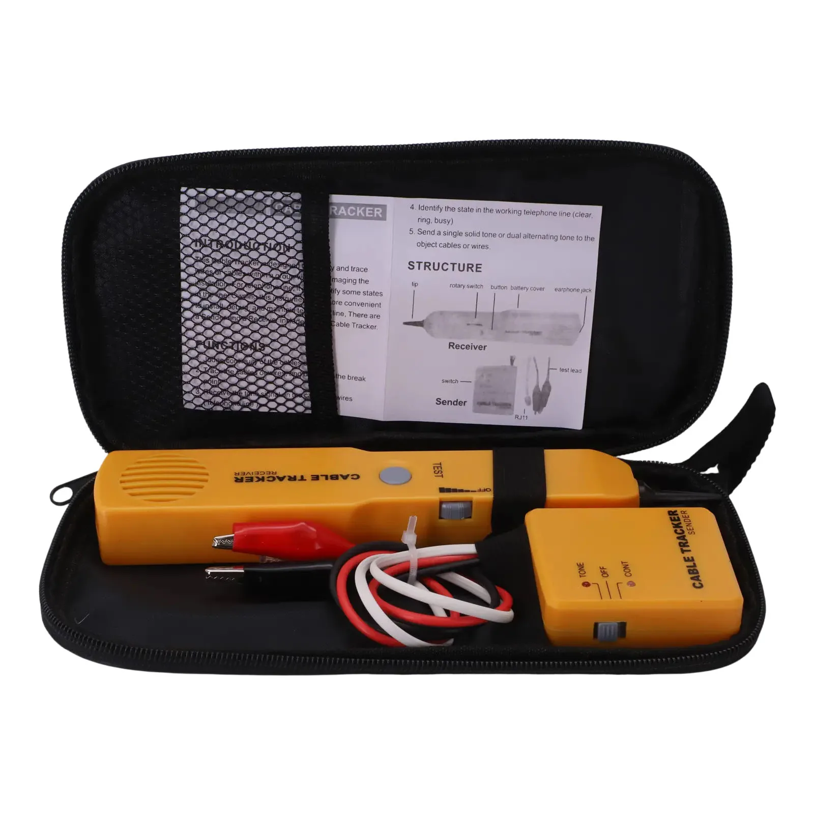 Network Cable Tester RJ11 Line Finder Toner Electric Wire Tracer Tool for Locating Breakpoints and Diagnosing Circuits