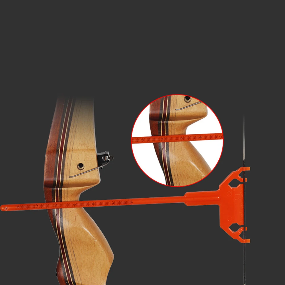 ABS Plastic For Recurve Bow Ruler Double Sided cm Markings 33x10.4x1cm Orange Bow Tuning and String Distance Tool