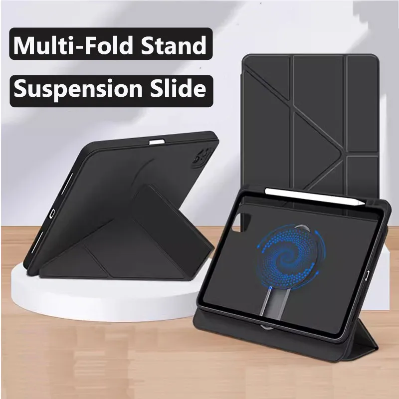 Suspension Slide Case for IPad Air 11 Inch 2024 Air 5 4 2022 10th 10.9 10.2 9th 8th 7 Air3 Pro 11 2021 Cover with Pencil Holder