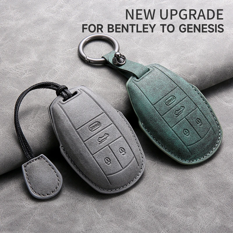 for Bentley To Genesis Car Smart Key Case Cover Key Pack Remote Protection Sleeve Buckle Rope Special Accessories Multi Styles