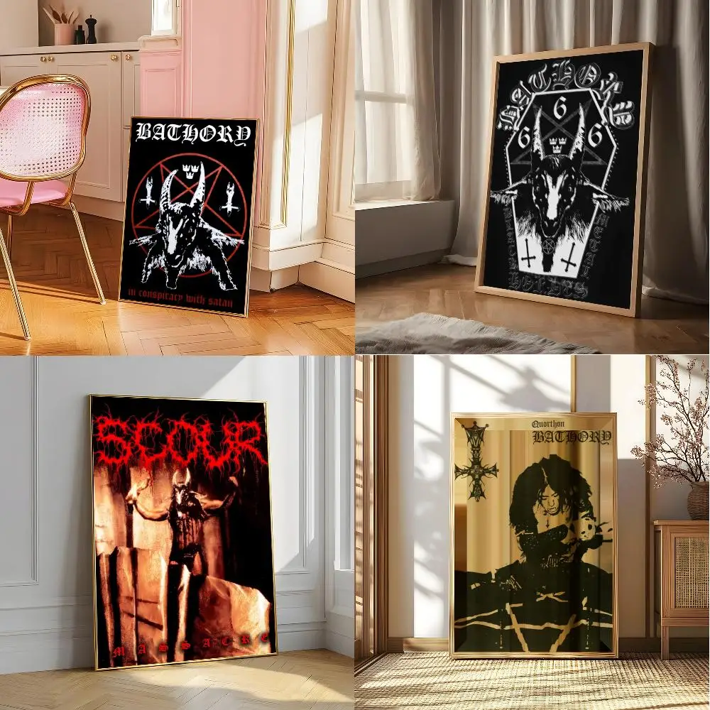 band B-Bathory Q-Quorthon SINGER Poster Posters Sticky Vintage Room Home Bar Cafe Decor Kawaii Room Decor