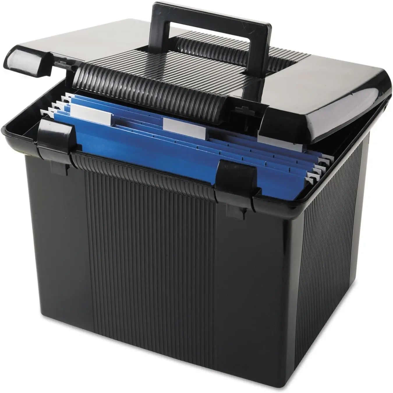 

Portable File Box, Black, 11"H x 14" W x 11-1/8" D (41742)