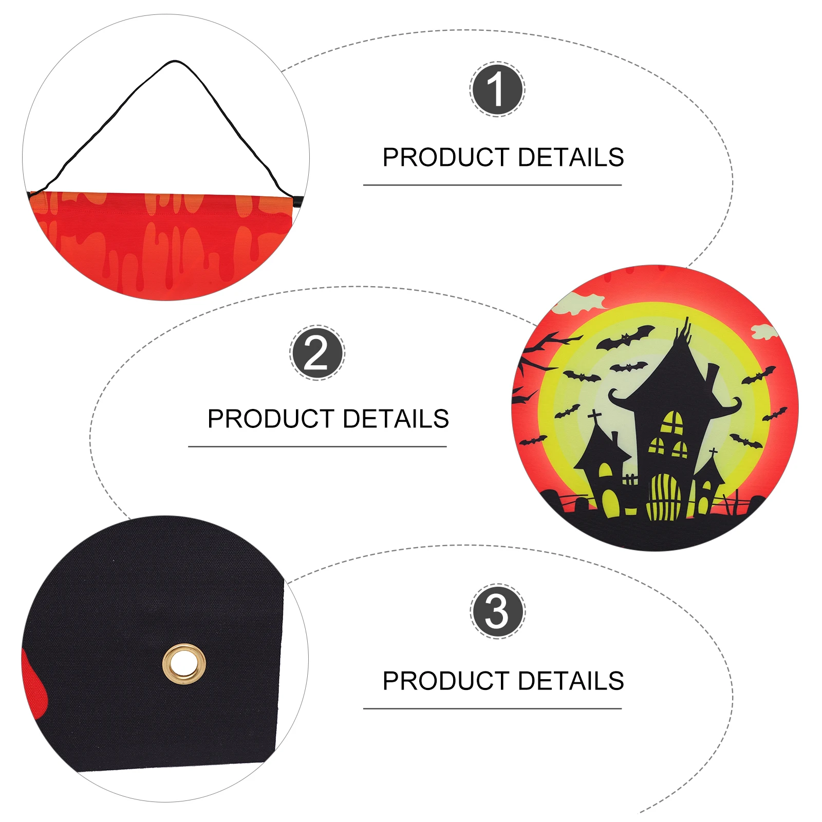 

Halloween Curtain Front Door Decoration Decors for Decorate Decorations Banners Polyester Cloth Party Couplet Pendants