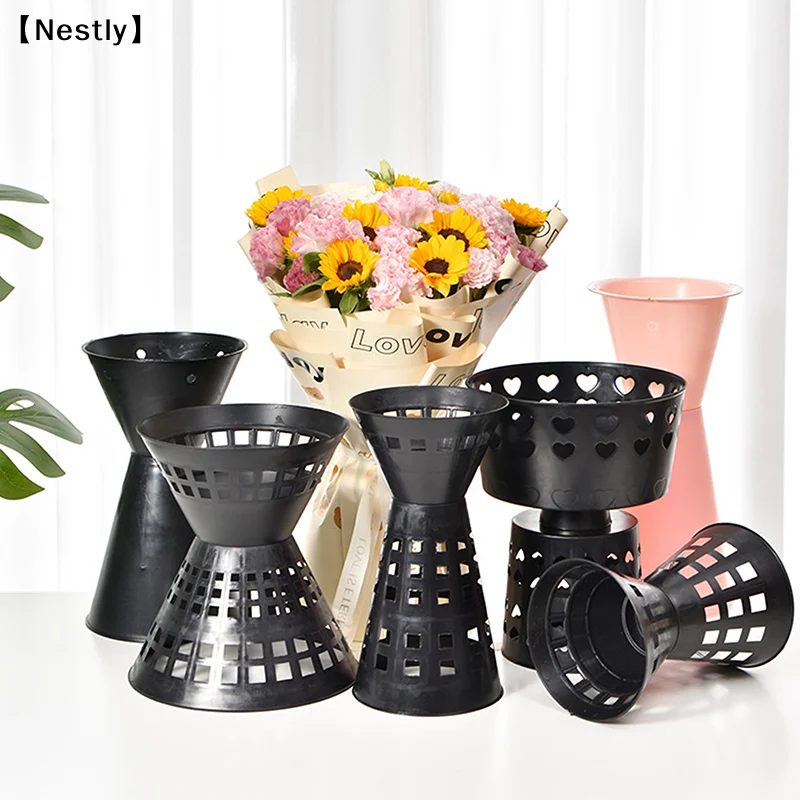 1 Pcs Plastic Flower Packaging Liner Plant Stand Stands Packing Material Fixing Bouquet Base Arrangement Floral Supplies〔Nest〕