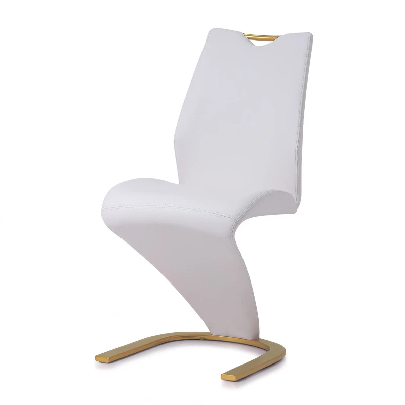 

%a 2025 New Natural Geometric Z-Shaped Upholstered Chair Portable Ergonomic Dining Chair