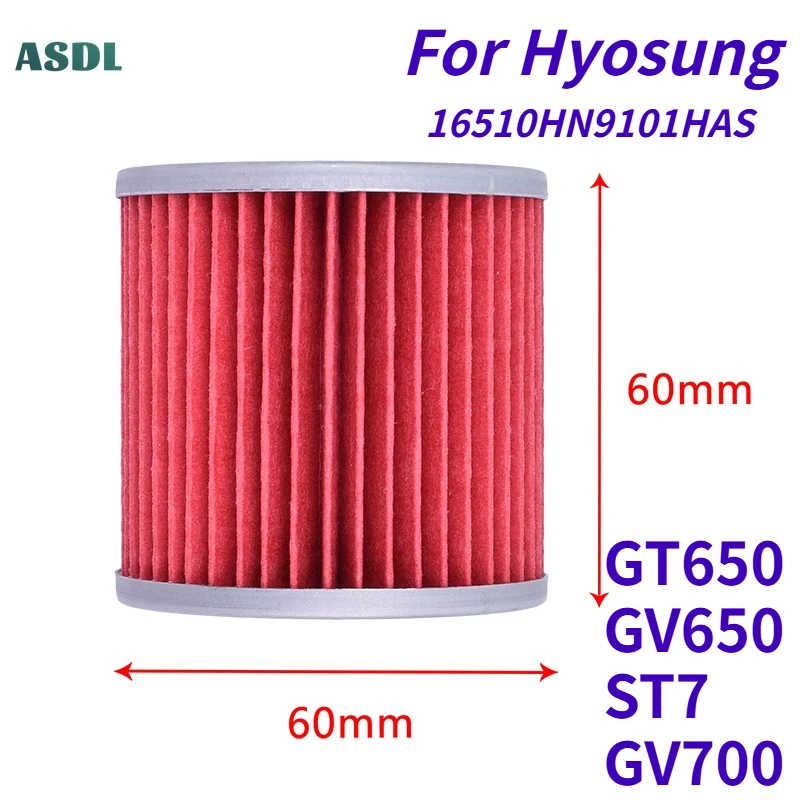 Motorcycle Oil Filter For Hyosung GT650 Comet 2005-2015 GV650 Aquila 2005-2015 Avitar 2010-2015 ST7 10-15 GV700 C EFI 2010 2011