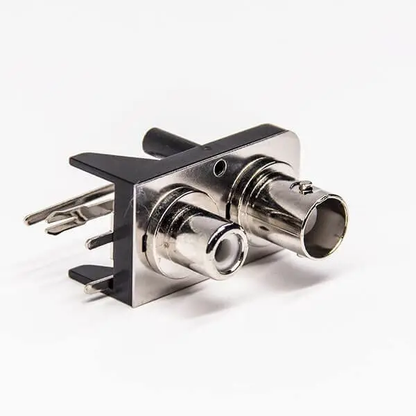 50Ohm Right-Angle RCA Female RF PCB Connector - Black Plastic Insulated Coaxial Adapter for Radio Frequency Circuit Board