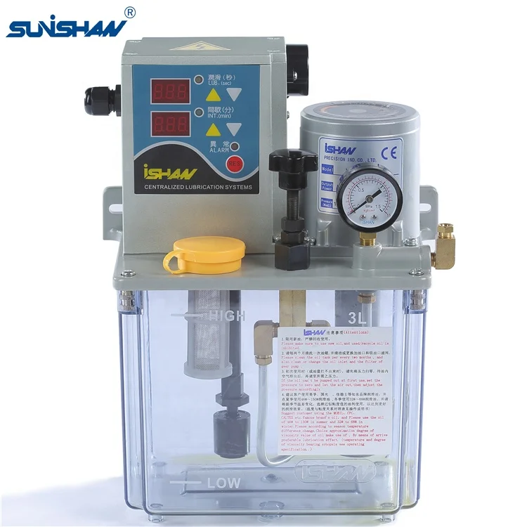 YAE-A1 Thin Oil Resistance Electric Lubricator ISHAN SUNISHAN Micro Computer Type Gear Pump 110VAC 220VAC 3L 4L 25W 40W Metal