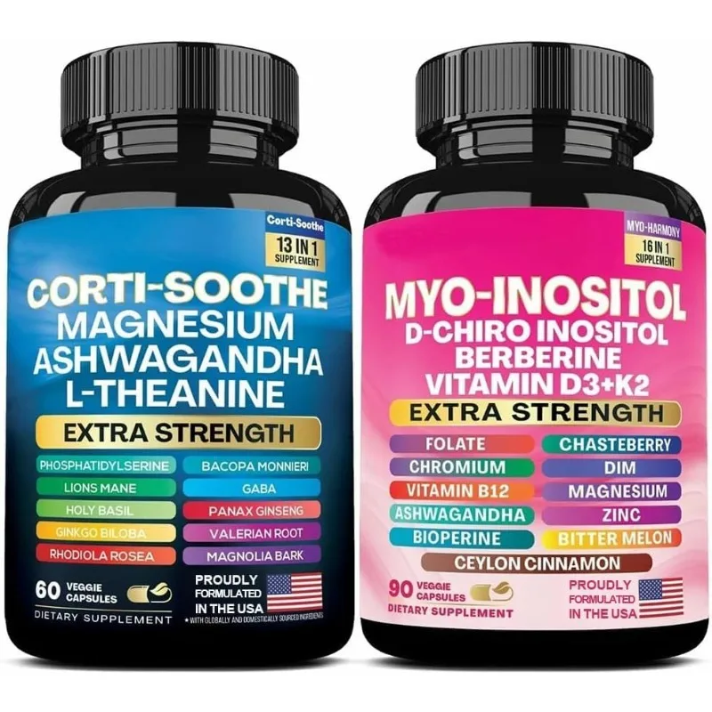 

Arginine Neuroamine Capsules Soothe-Smooth Multivitamin Myo-Inositol Combo Glycine Ashwagandha L-Theanine Herbal Blend-D