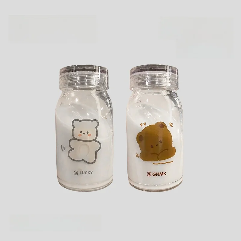 

Portable Sealed Glass Cup with Lid for Coffee Milk Soybean Paste Outing Convenient Carry-On Cup Kitchen Cooking Utensils