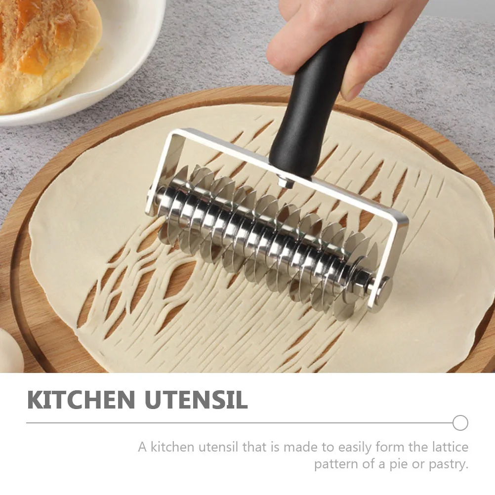 1Pcs Dough Lattice Roller Plastic Stainless Steel Pastry Making Tool DIY Baking Pie Cookie Pizza Roller Kitchen Gadget Baking