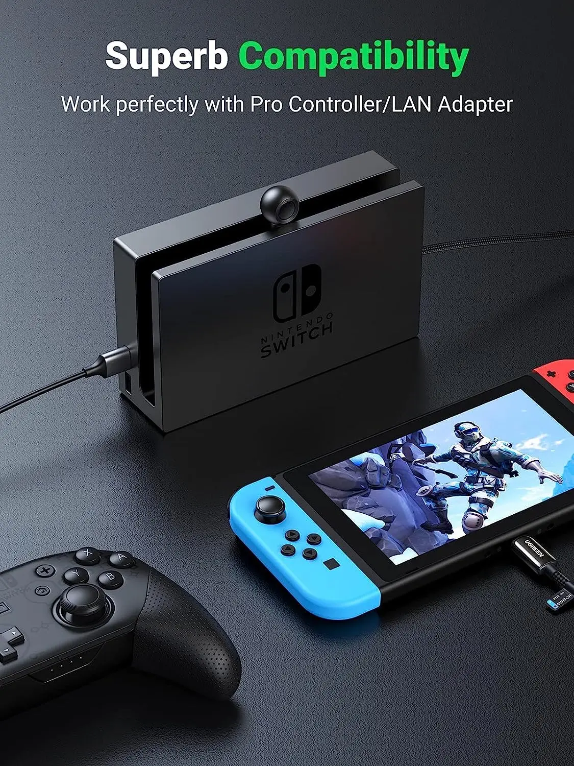 UGREEN Cavo di prolunga USB C 3,3FT 1M 10Gbps 60W USB 3.1 Gen 2 Estensore Nylon Tipo C Cavo maschio-femmina