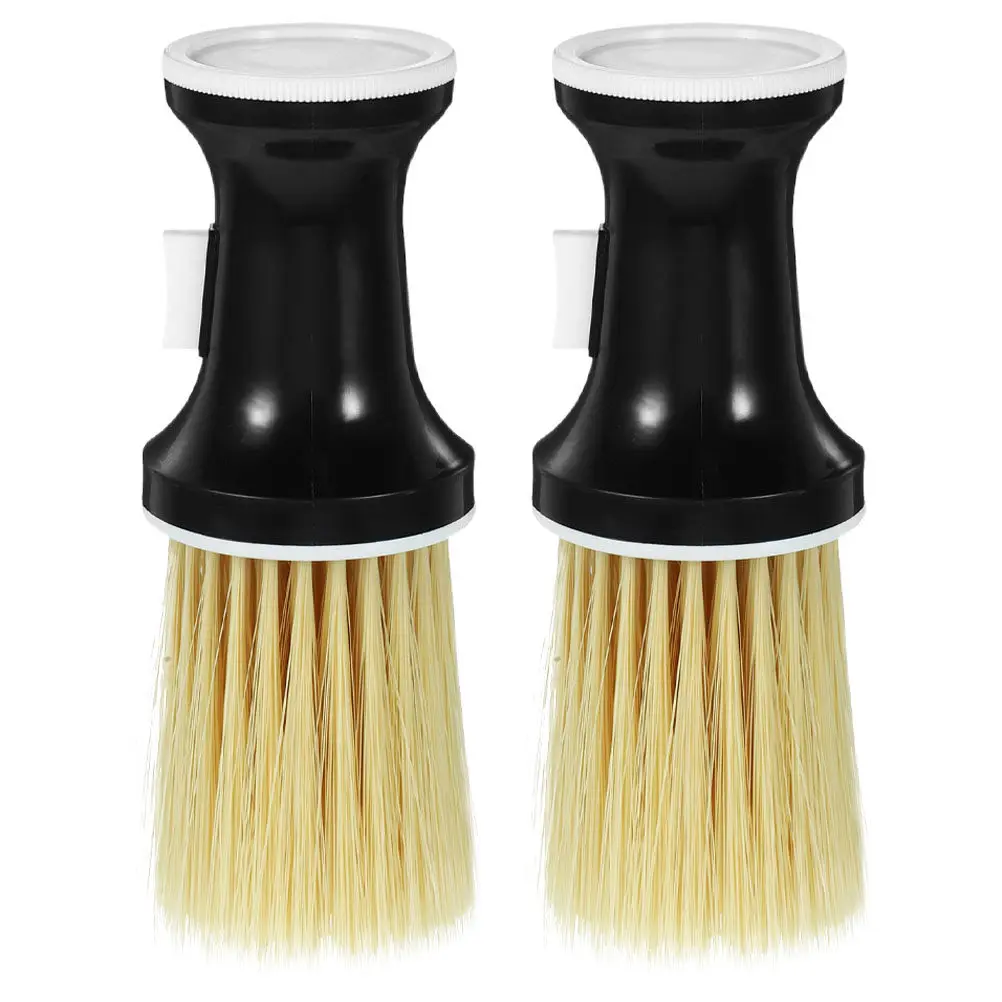 2Pcs Salon Hair Duster Brush Barber Neck Brush for Sensitive Skin Fine Curly Thick Hair Powder Application Neckline Ears