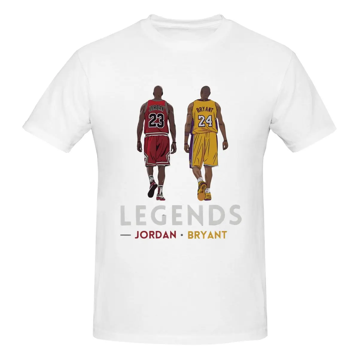 Michael-Jordan Kobe-Bryant Luxury T Shirts for Men Summer Print Shirt Cotton High Quality Clothing Streetwear S-6XL