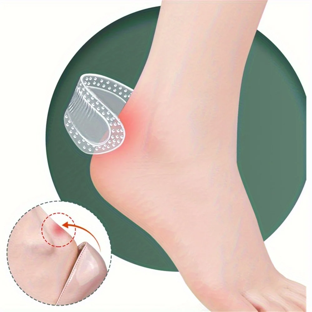 Transparent Silicone Pads for Women- Non-Slip Protectors and Ergonomic Cushions for Loose Shoes, Provide Comfort in High Heels