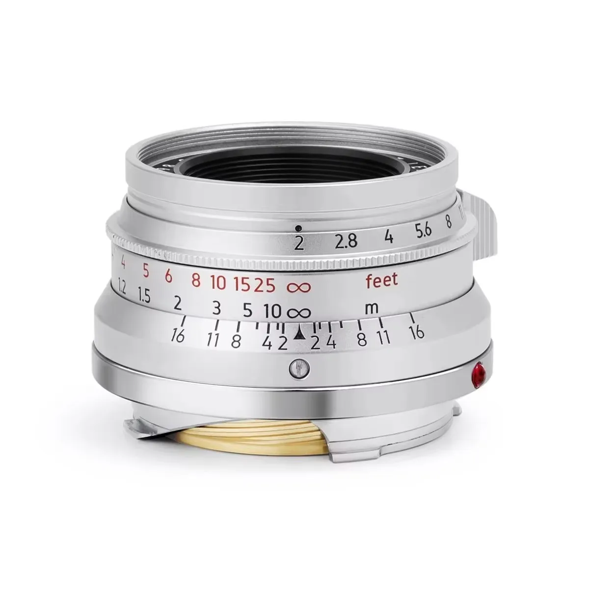 Light Lens Lab 35mm F2 Lens 8 Eight Element Chrome Sliver Black