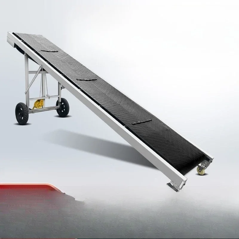 Conveyor belt loading and unloading conveyor mobile lifting and folding household small belt conveyor
