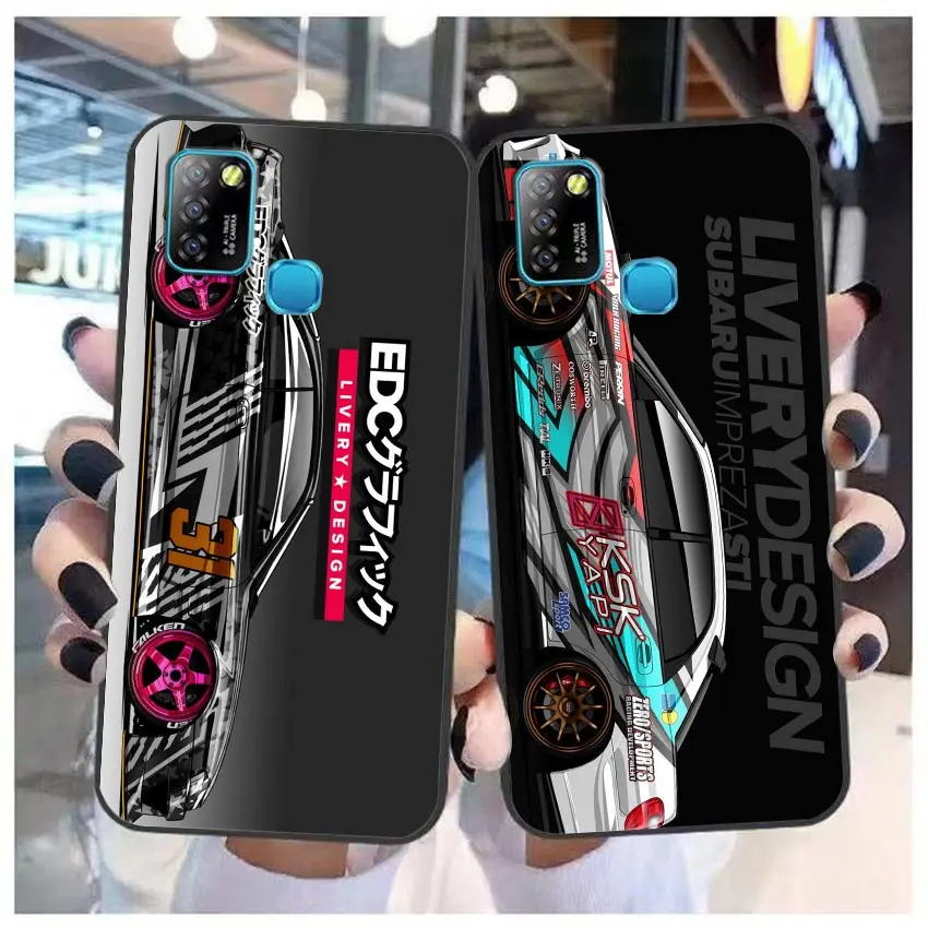 Tokyo Sports Car JDM Drift Funda Case For Infinix CAMON 19 16 ZERO X NEO 20 8 POVA 4 2 NEO2 NOTE 12 G96 11 10 8 8I S5 Case Shell