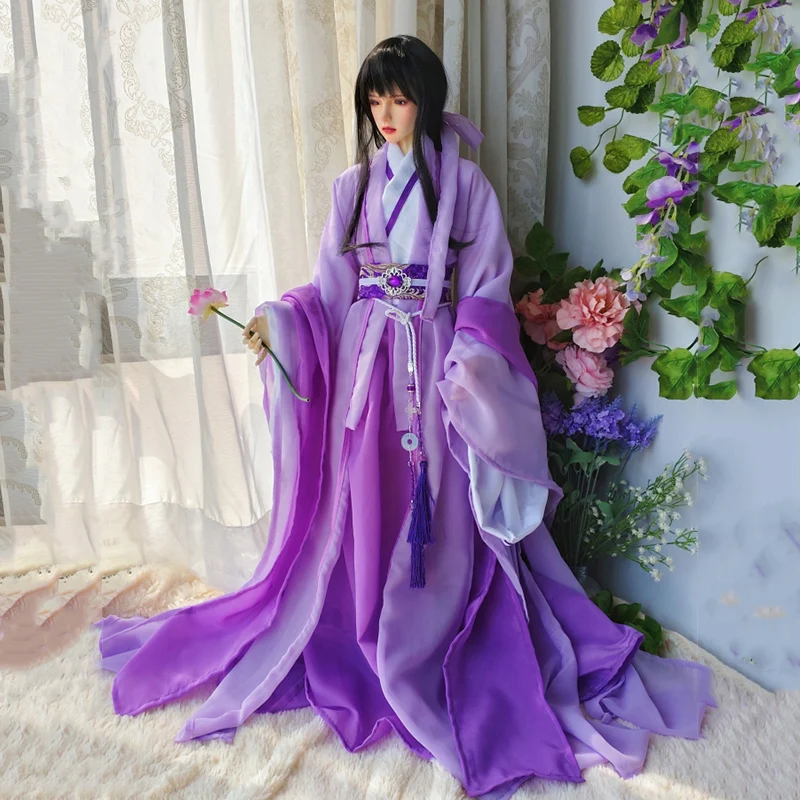 1/4 1/3 Scale Ancient Costume BJD Hanfu Robe Warrior Outfit For MSD SD13 SSDF ID75 Strong Uncle Doll Clothes Accessories A1853