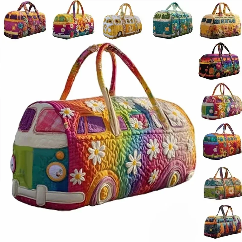 Hot 30 Naked Eye 3D Bus Series Travel Bag Fashion Printing Hiking Camping Leisure Handbag Beach Sports Bag Training Bag Gift