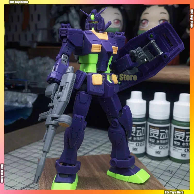 

1/144 Scale HG RX-78-2 Purple Unit 01 Ver Assembly Model Kit Plastic Robot Action Figure Collectible Toy for Hobbyists