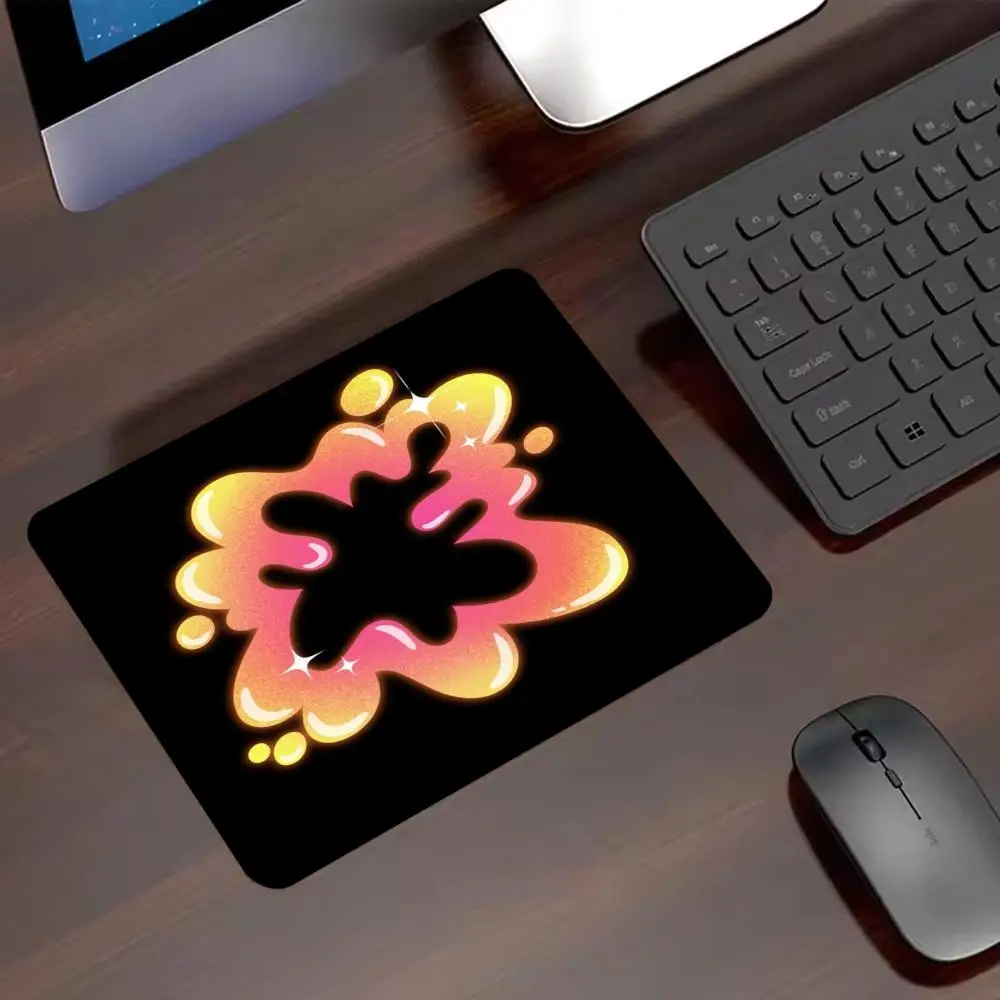 Cute Rainbow Ice Cream Cotton Candy Mouse Pad, Small Non Slip Rubber Desk Mat, Portable Office Gaming Mousepad
