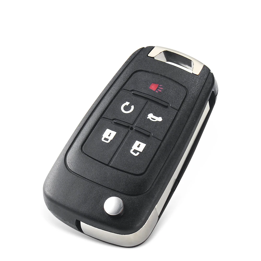 Keyyou 10 Stuks Nieuwe Flip Opvouwbare Afstandsbediening Sleutel Shell Voor Chevrolet Cruze Epica Lova Camaro Impala 2 3 4 5 Knoppen Hu100 Blade