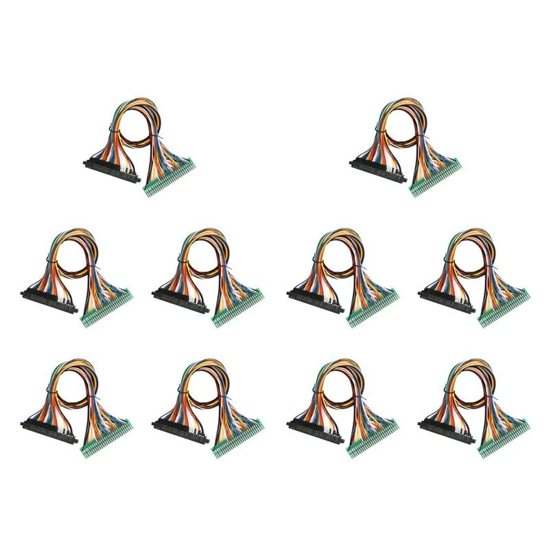 [ Lightweight】 10X 28Pin Jamma Extension Cable Arcade Game Machine Jamma Harness Connectors Gold Finger