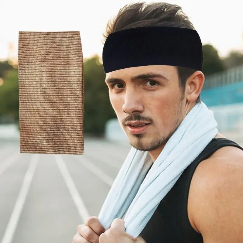 Sports Headband Fashion Sports Cycling Face Washing Headband Ribbed Solid Color Wool Cotton Elastic Hair Accessories for adults