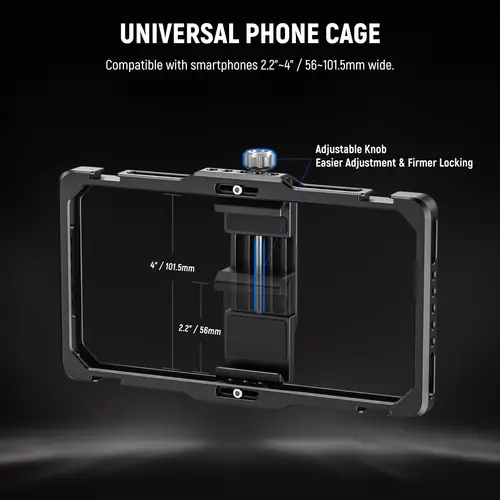 Imagen 2 del producto NEEWER-carcasa Universal para teléfono, plataforma de vídeo con obturador Bluetooth, empuñaduras laterales para iPhone 16 15 Pro Max 15 Pro Galaxy S24 Ultra
