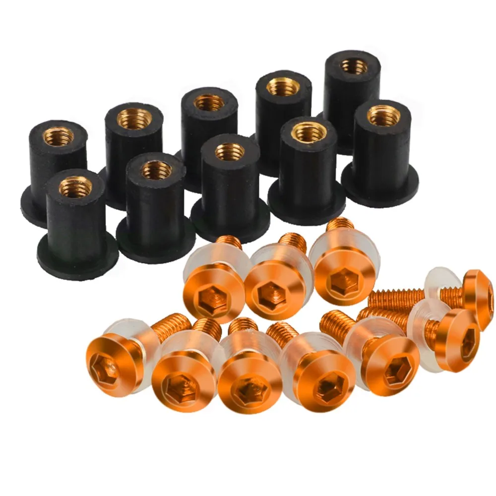 

10 Pcs M5 Windshield Bolt Windscreen Screws Nut Fastener For 390 790 1050 1090 1190 890 ADVENTURE R S ADV 1290 Super Adventure