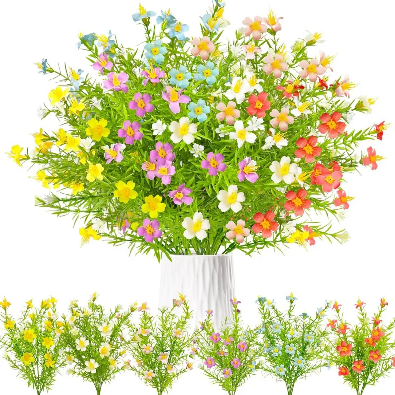 

【Artificial Daisy Flowers 6-Bunch】Realistic Fake Daisies for Wedding, Home, Garden, Party Decorations