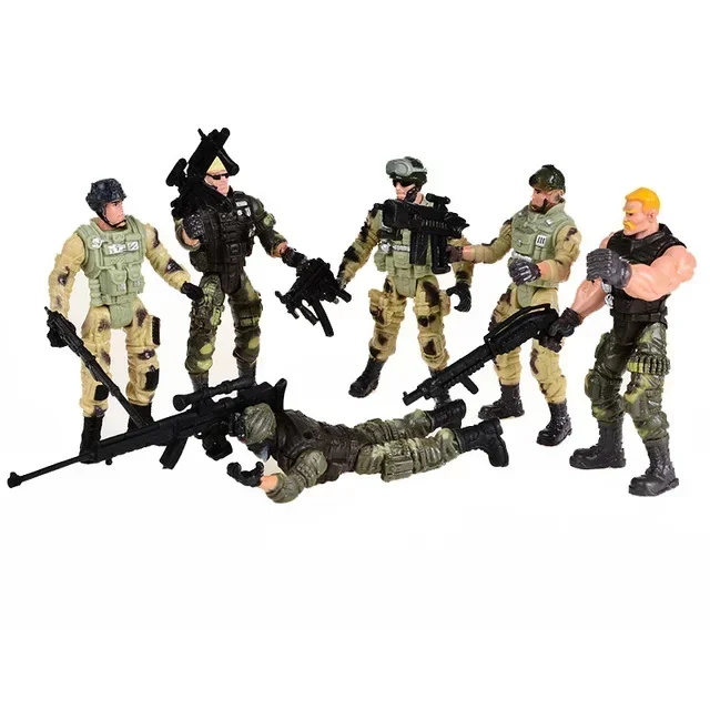 [Lustig] 6 teile/los American Privates Moderne Spielzeug Spezielle Truppen Soldaten Modelle Mit Gemeinsame Bewegliche Mit Waffen figuren kinder geschenk