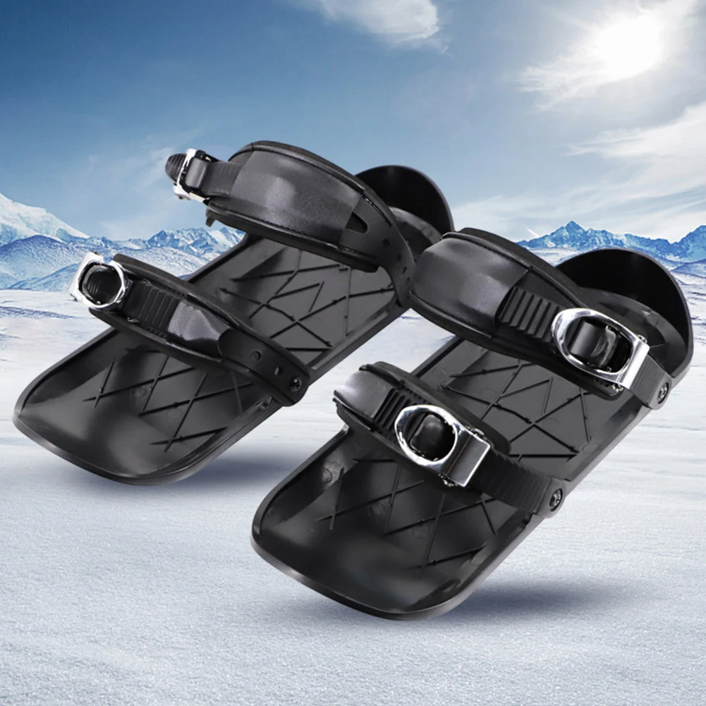 

Mini Short Ski Skates Adjustable Portable Skiing Shoes Mini Ski Snowblades Mini Skiboards for Winter Outdoor Sports