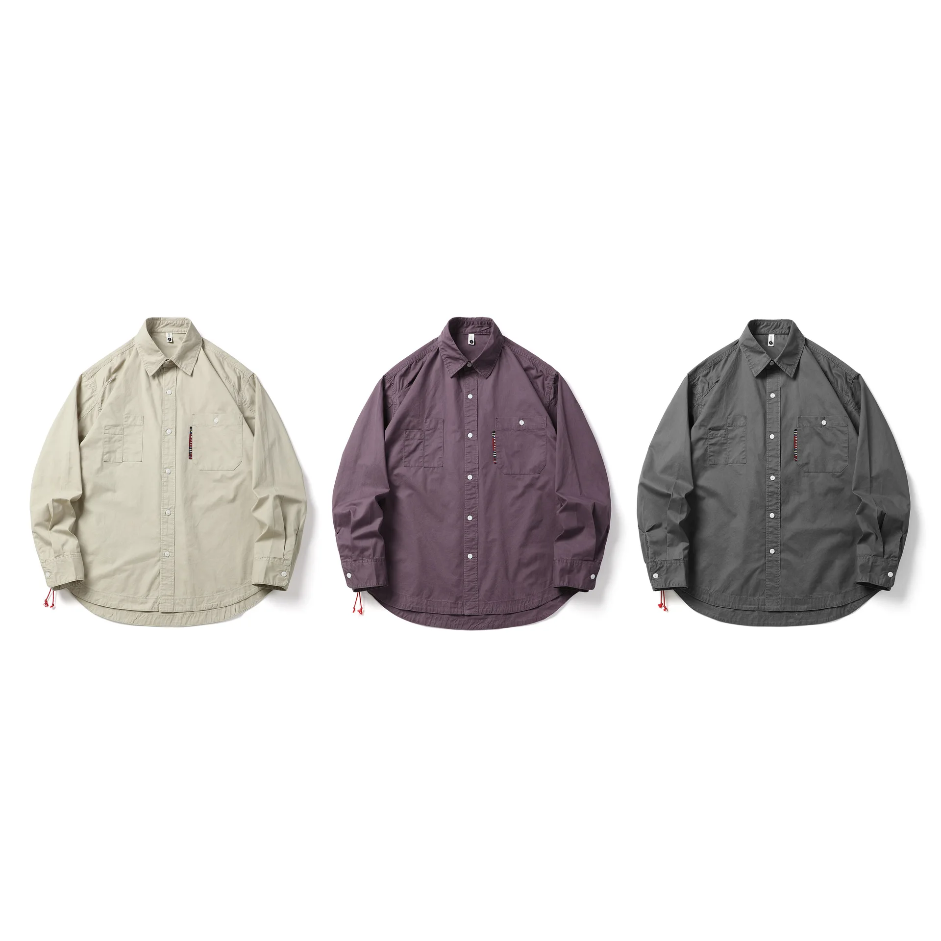 

Retro Japanese Mountain Sle Pure Cotton Waed Workwear Collar irt Men's Trendy Brand Spring Autumn Versatile Loose Casua...