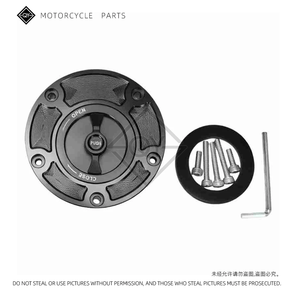 Motorcycle Accessories CNC Fuel Gas Tank Cap Cover Aluminum Keyless For QJMOTOR QJ600GS SRK600 SRK350 RRQ600 550 R400 R350 R250
