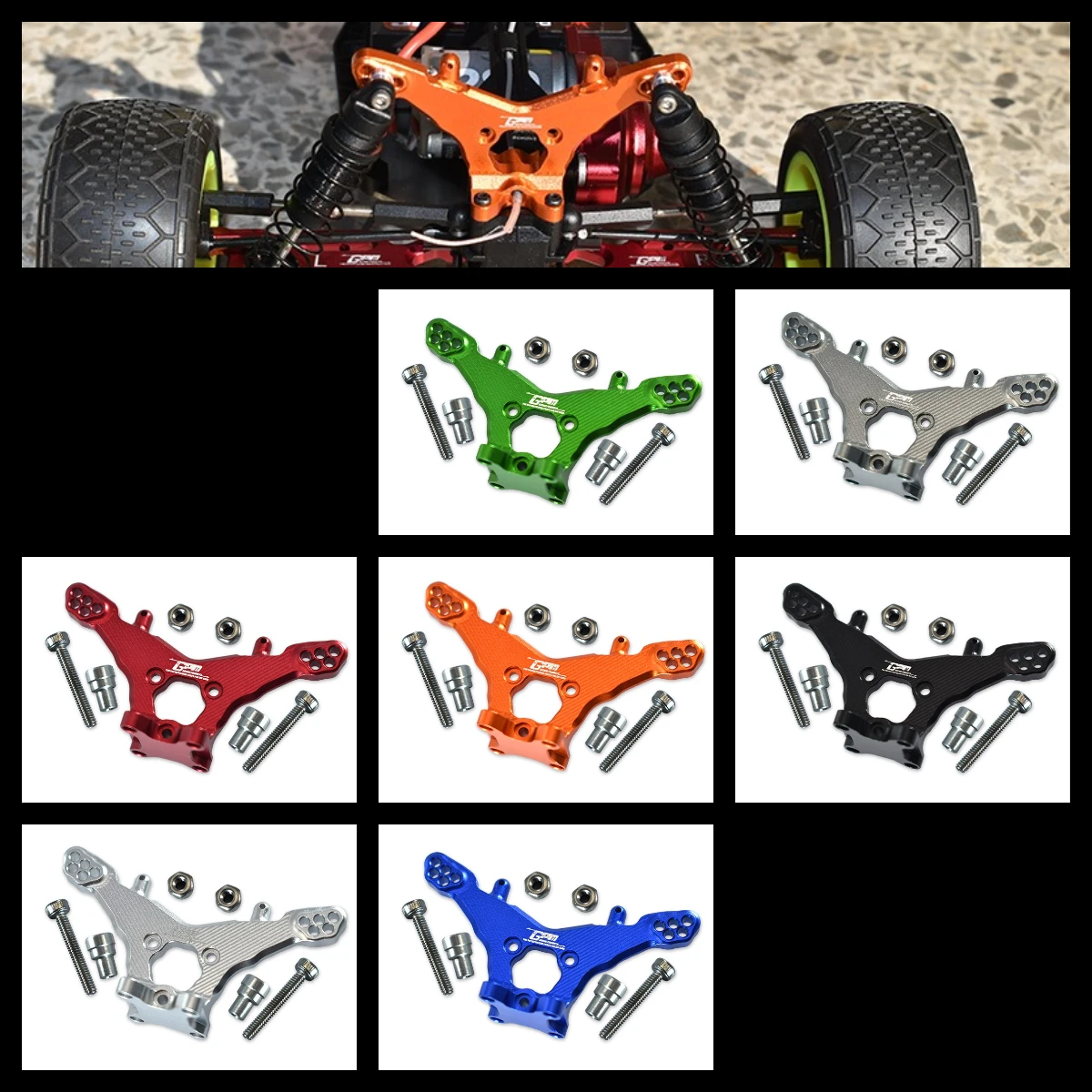 

GPM Alloy Rear Damper Mount For LOSI 1/18 Mini-T 2.0 Stadium Truck LOS01015
